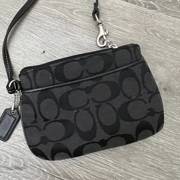 Coach Black Small Wristlet - Picture 1 of 2